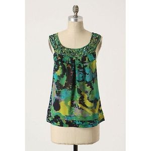 Anthropologie Forgotten Pond Tank Top